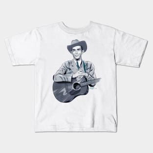 Hank Williams - An illustration by Paul Cemmick Kids T-Shirt